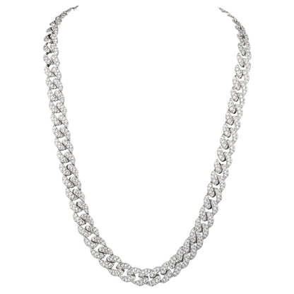 VVS Moissanite &amp; Silver925 Cuban Chain 14mm