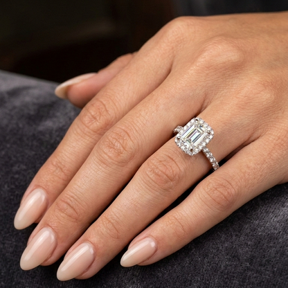VVS Moissanite Engagement Ring — GRA Certified