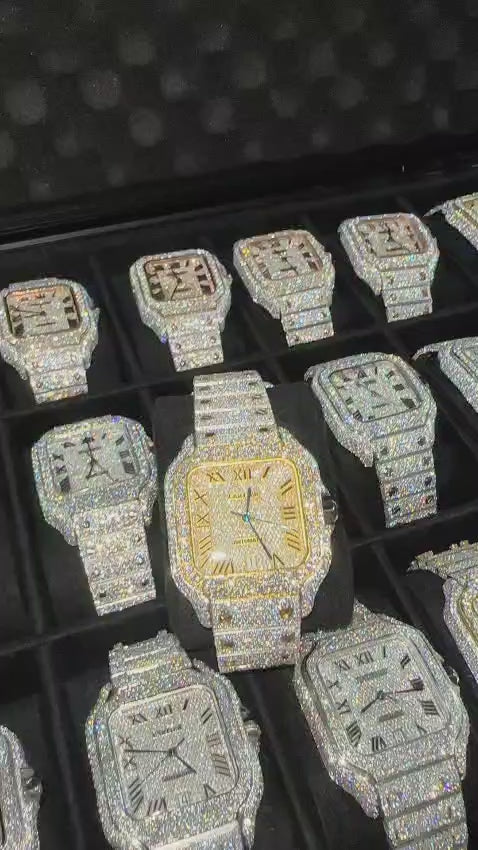 Cartier santos Full Yellow Roman number