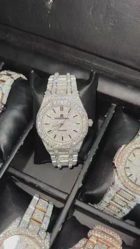 Rolex Day just White Full Iced Out