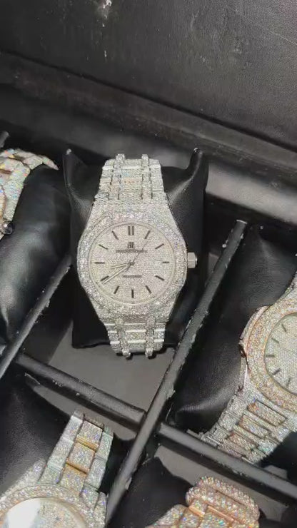 Rolex Day just White Full Iced Out